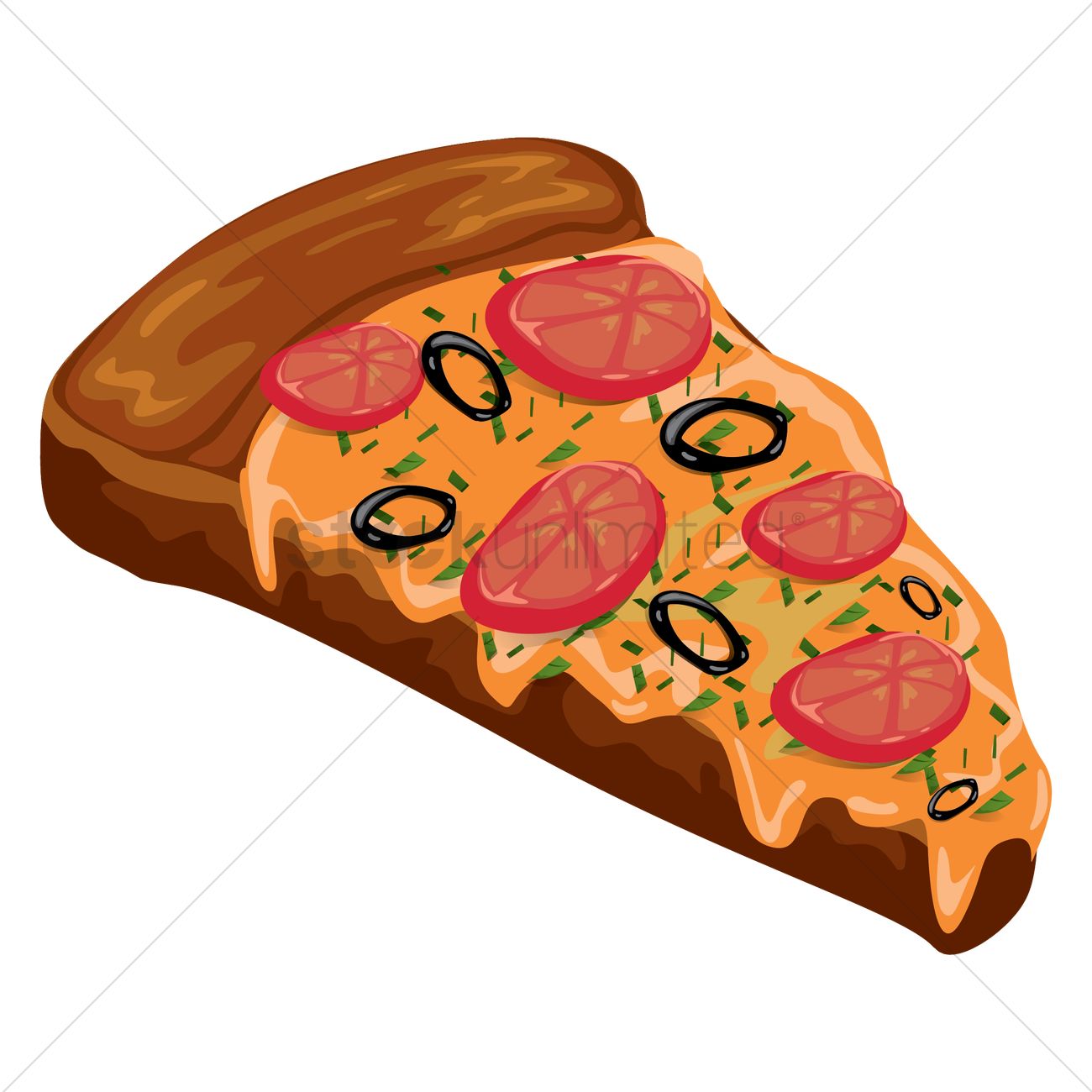 1300x1300 Pizza Slice Vector Image