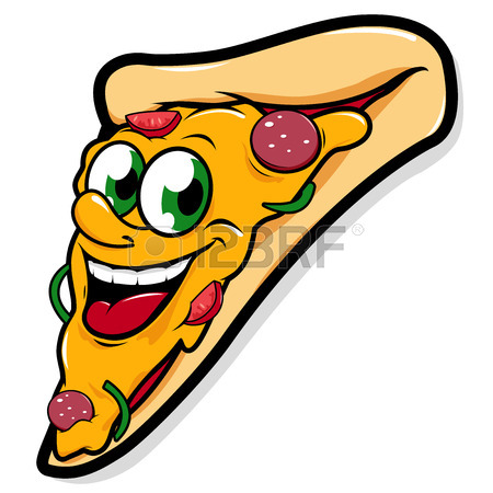 450x450 Happy Pizza Slice Vector Character Royalty Free Cliparts, Vectors