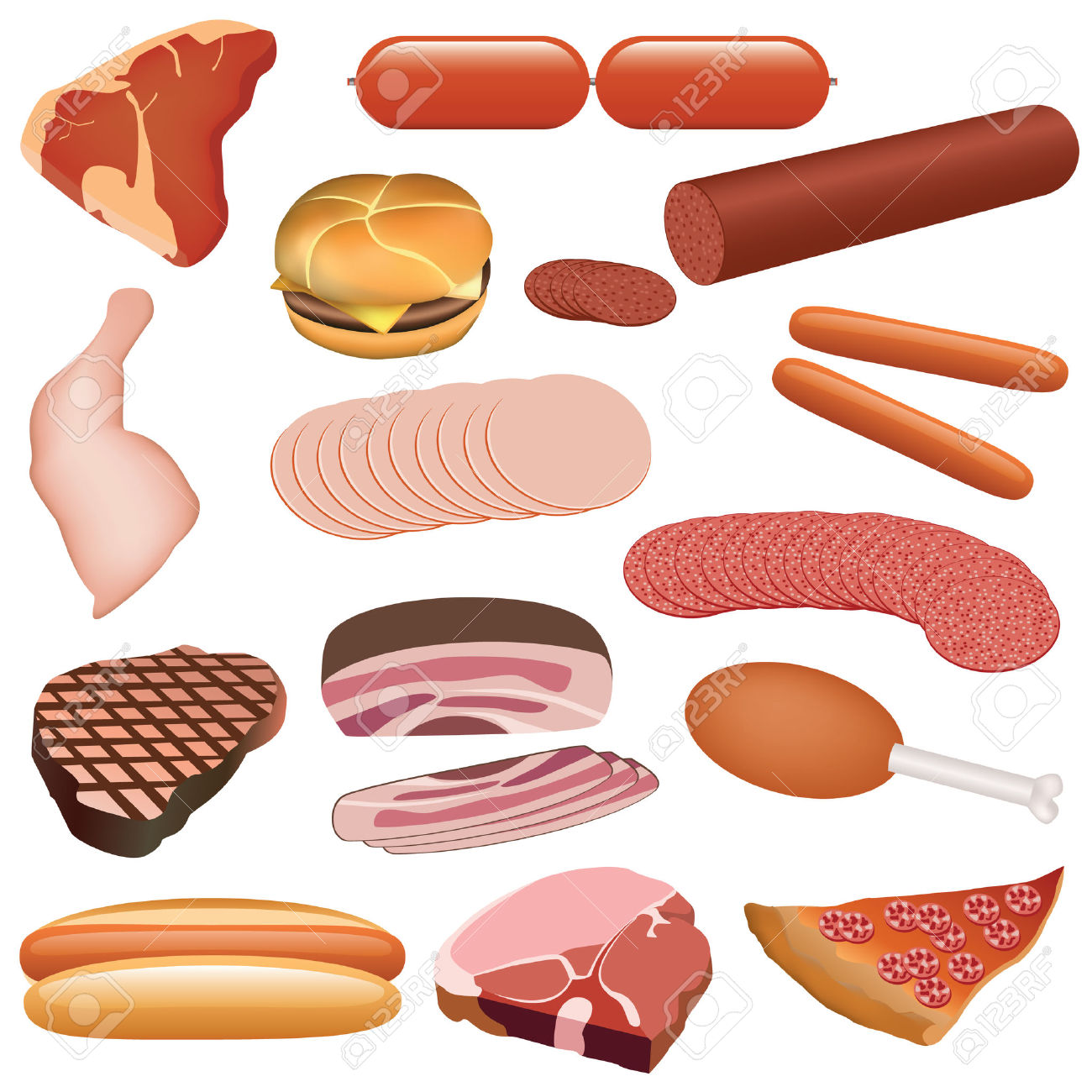 1300x1300 Meat Clipart Pizza Topping