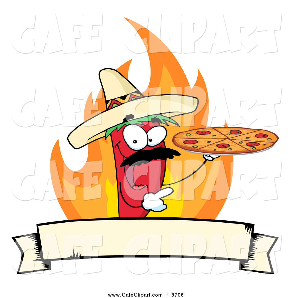 1024x1044 Vector Cartoon Clip Art Of A Red Pepper Character Holding A Pizza