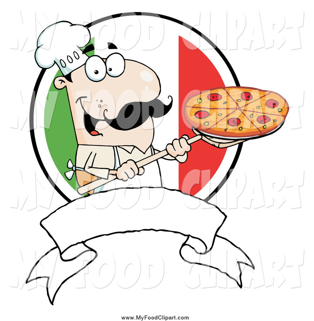 1024x1044 Food Clip Art Of A Pizzeria Chef Holding A Pizza On A Scooper