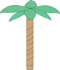 251x291 Plain Palm Tree Clip Art