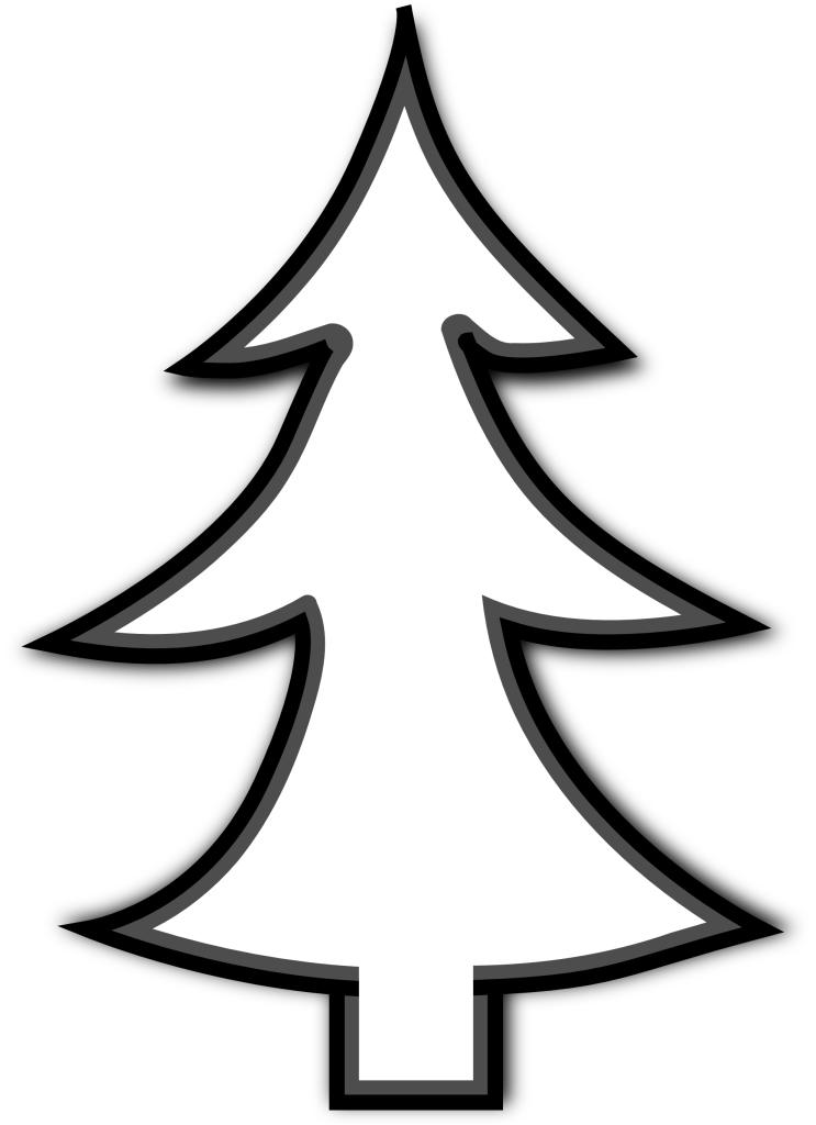 743x1024 Plain Christmas Tree Many Interesting Cliparts