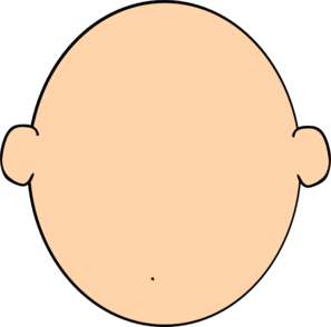 297x294 Plain Head Outline Clip Art