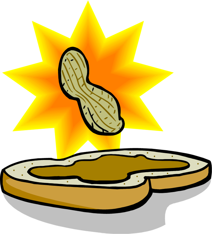 681x750 Plain Peanut Butter Sandwich Clipart