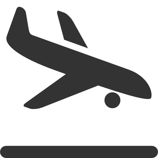 512x512 Landing Airplane Clipart