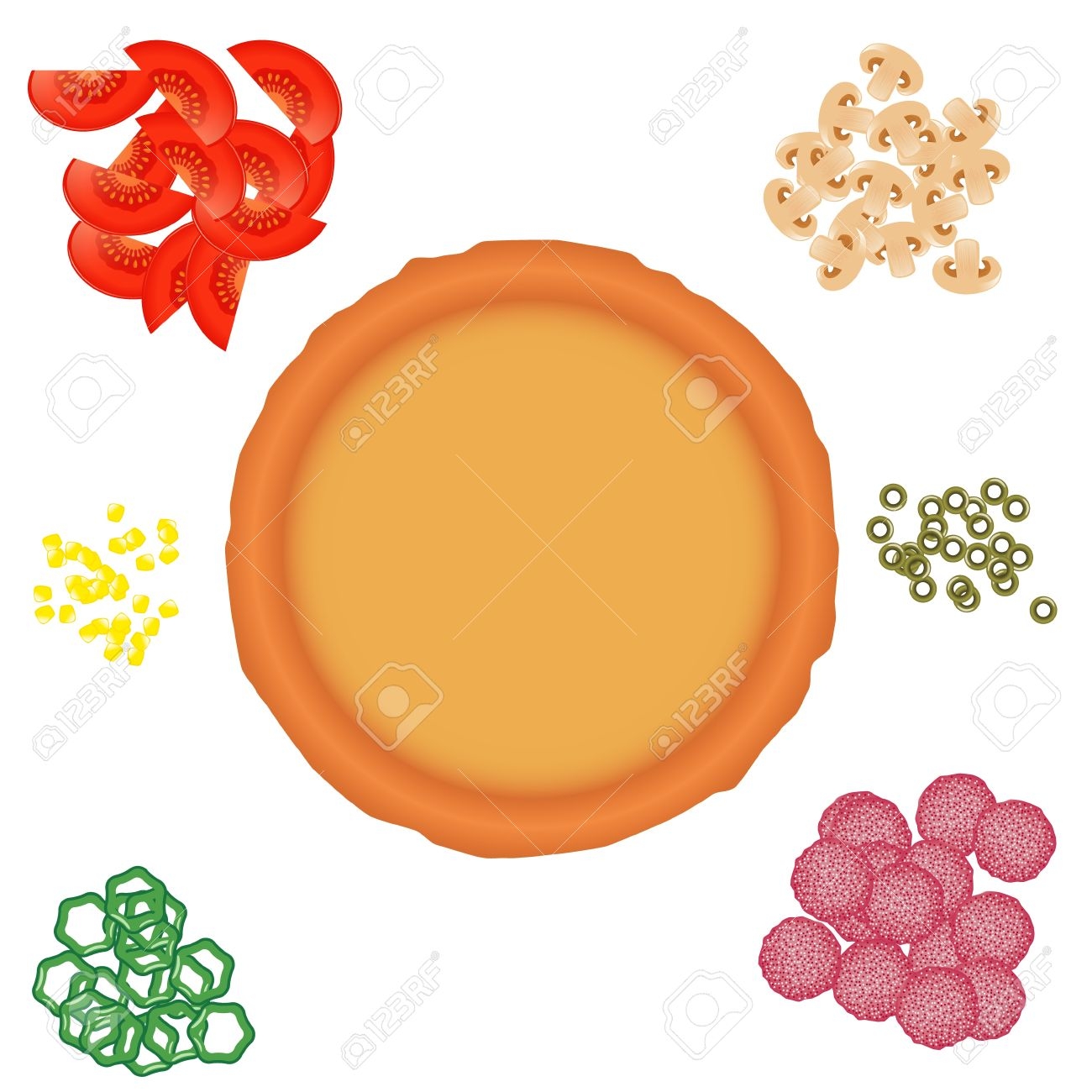 Plain Pizza Clipart Free download on ClipArtMag