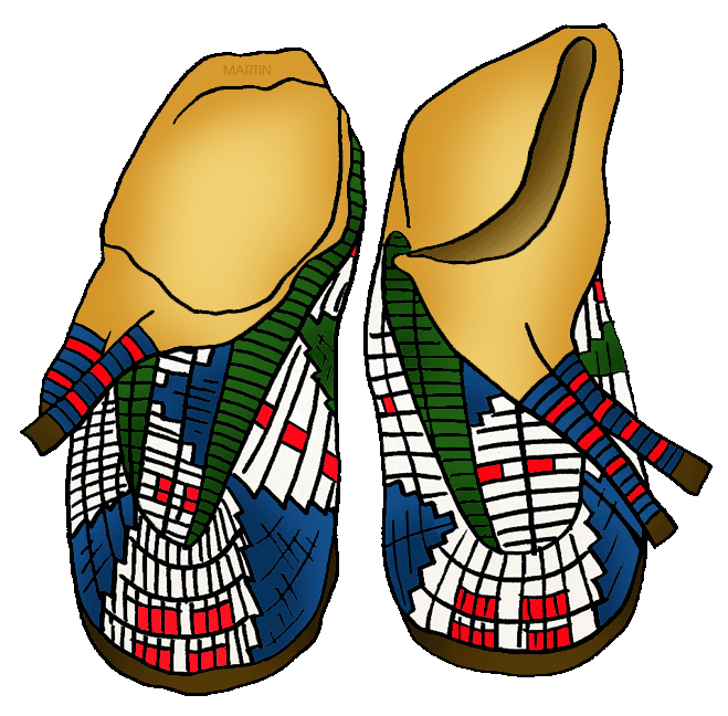 659x648 Native Americans Clip Art By Phillip Martin, Plains Moccasins