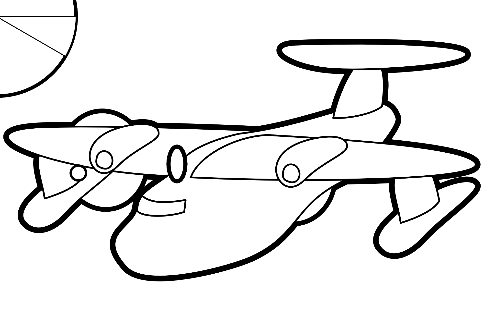 1979x1339 Plane Black And White Clipart