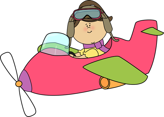 550x393 Little Girl Flying A Plane Clip Art