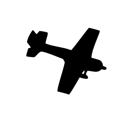 425x425 Silhouette Plane Clip Art Vector, Free Vectors