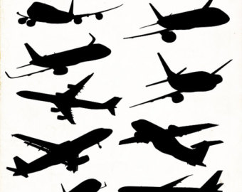 340x270 Airplane Silhouette Etsy