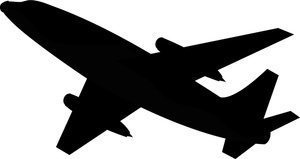 300x159 Clip Art Airplane Silhouette Clipart