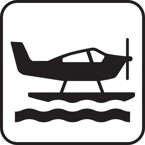 600x600 Sea Plane White Clip Art