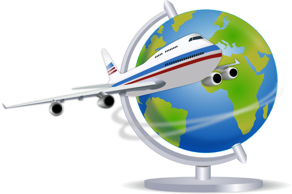 600x398 Free Airplane Travel Clipart Image