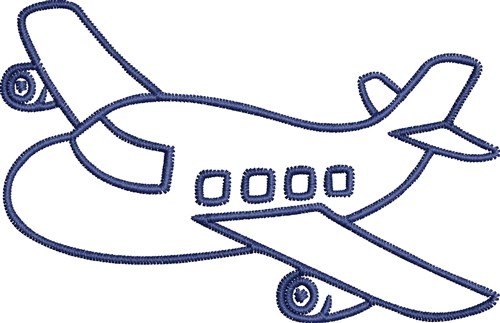 500x323 Jet Plane Outline Embroidery Design From Favpro Designs Grand