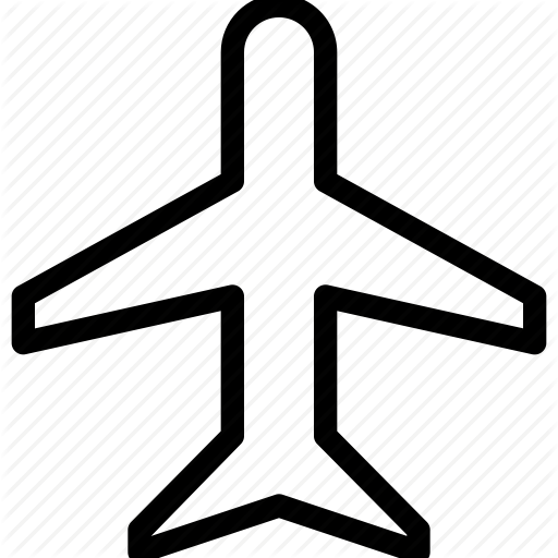 512x512 Plane Outline