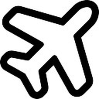 338x338 Plane Outline