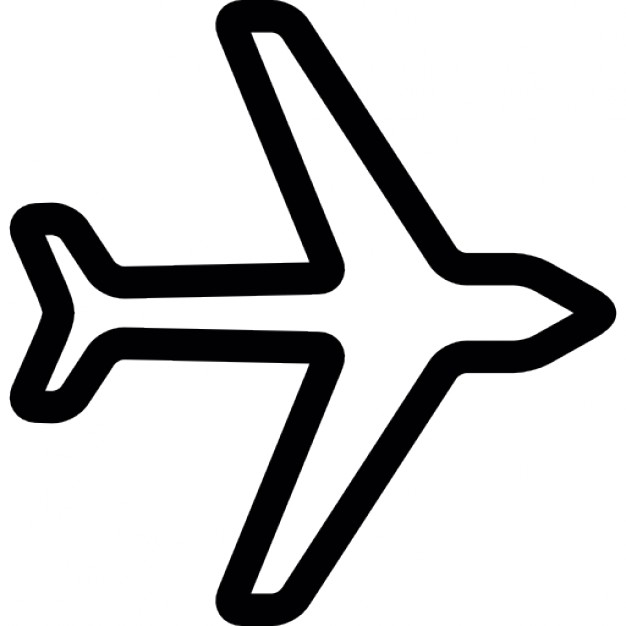626x626 Plane Outline Icons Free Download