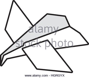 365x320 Paper Plane Project Start Up Outline Vector Illustration Eps 10