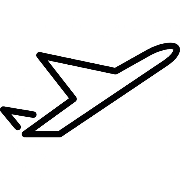 626x626 Airplane In Flight Outline Icons Free Download