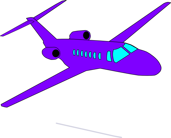 600x484 Purple Plane Clip Art