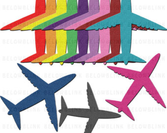 340x270 Plane Clipart Etsy