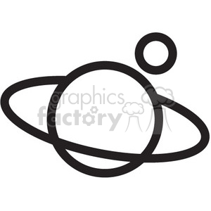 Planet Clipart Black And White
