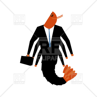 400x400 Office Plankton. Marine Animal In Business Suit. Royalty Free