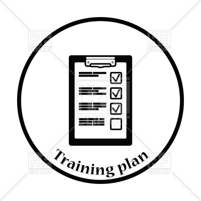 400x400 Training Plan Icon, Test Sheet Royalty Free Vector Clip Art Image