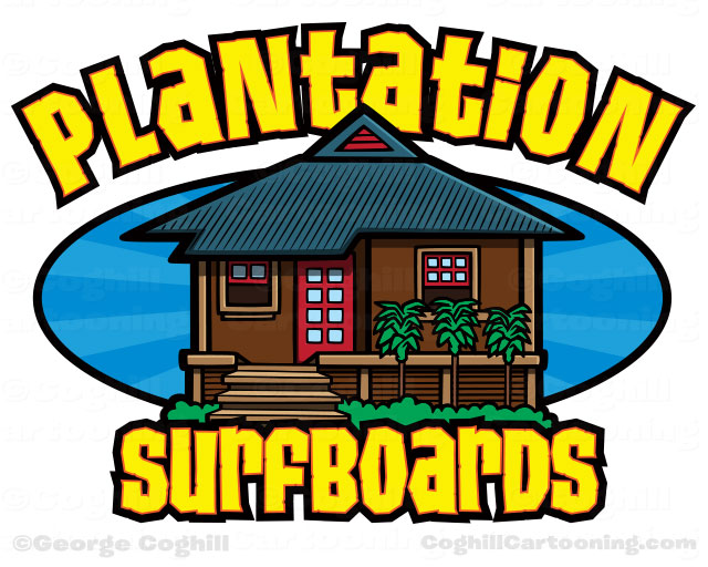 640x512 Plantation Surfboards Cartoon Logo