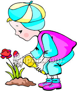 253x300 Flower Planting Clipart