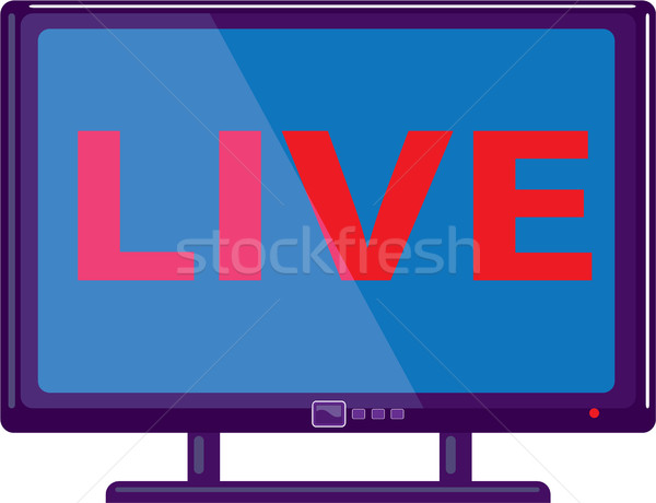 600x460 Live Show Tv Vector Icon Illustration Clip Art Image Vector