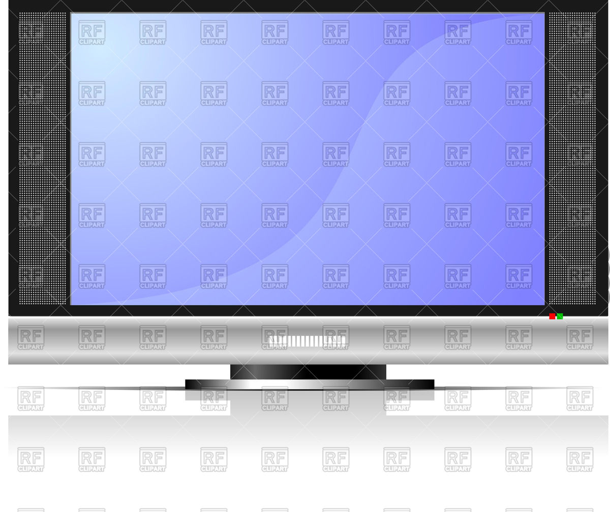 1200x1007 Screen Of Plasma Or Lcd Tv Royalty Free Vector Clip Art Image