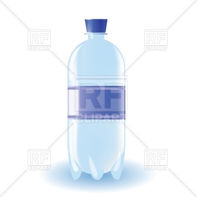 400x400 Mineral Water In Plastic Bottle With Blue Label Royalty Free