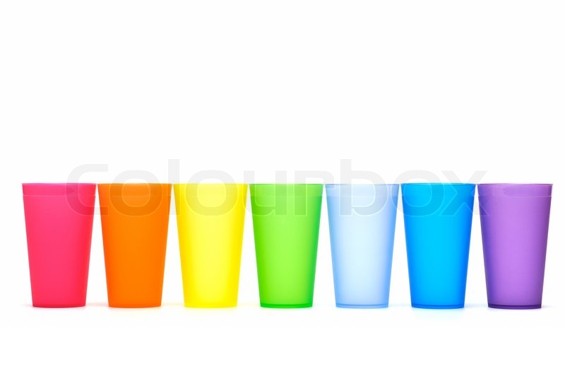 800x532 Group Of Bright Plastic Cups Stock Photo Colourbox