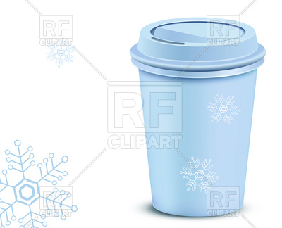 400x324 Christmas Plastic Coffee Cup With Lid Royalty Free Vector Clip Art