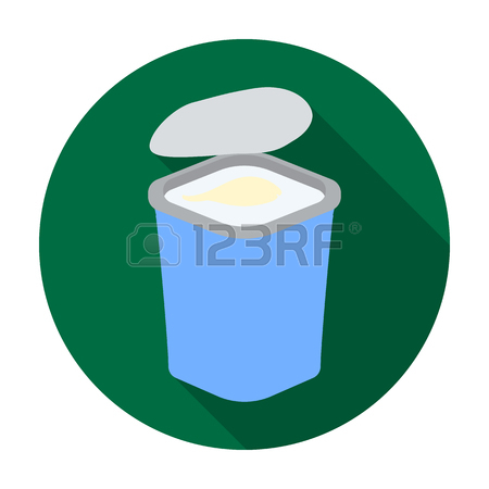 450x450 Yogurt In The Plastic Cup Icon In Outline Style Isolated On White
