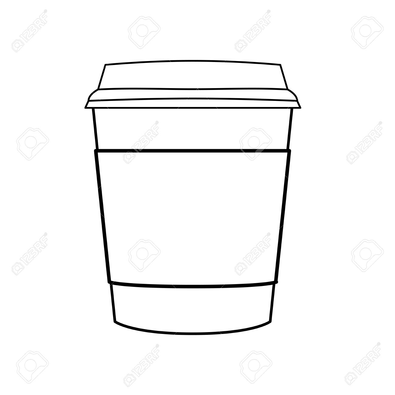 1300x1300 Coffee Cup Outline Vector Royalty Free Cliparts, Vectors,