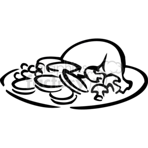 Plate Clipart Black And White