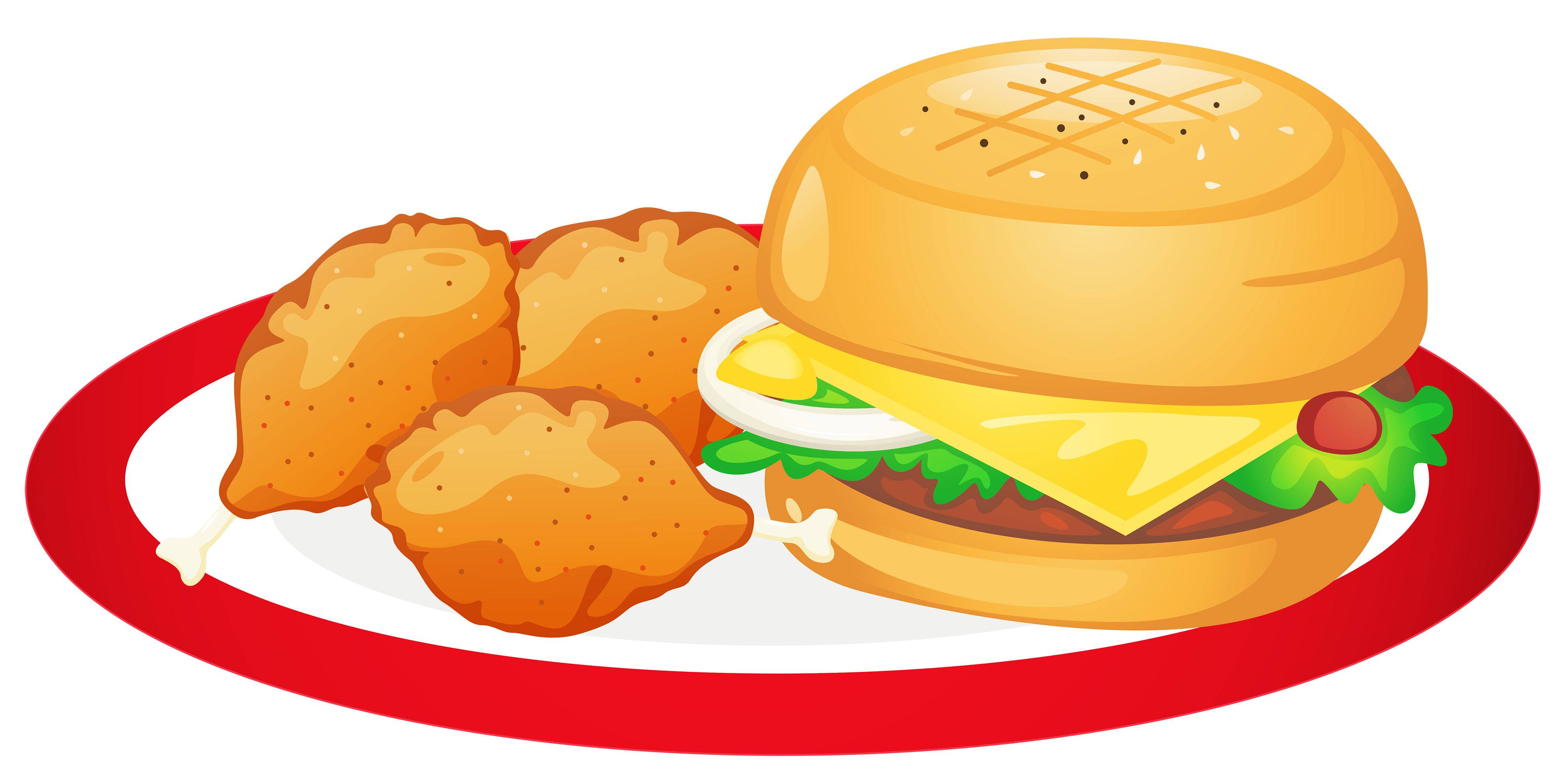 4000x2009 Plate Clipart Food Vector