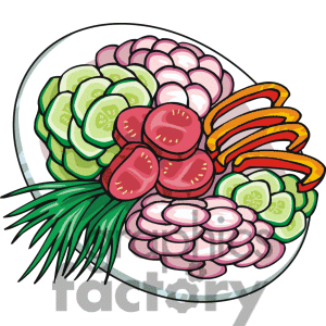 300x300 Clipart Of Food And Plate