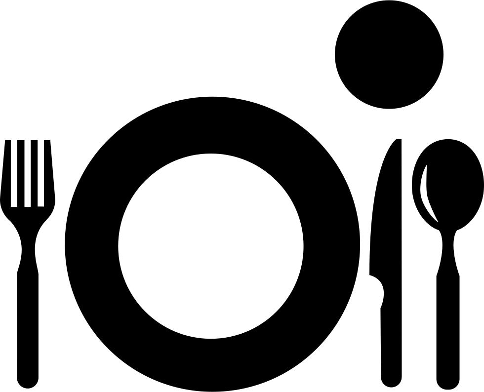 980x794 Plate With Cutlery And Glass From Top View Svg Png Icon Free