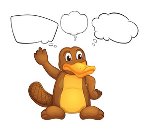 300x265 Illustration Of A Platypus On White Royalty Free Stock Image