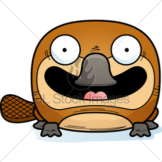 325x325 Cartoon Platypus Sign Gl Stock Images