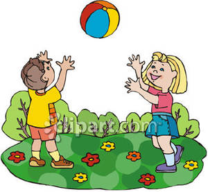300x277 Playing Beach Ball Clipart