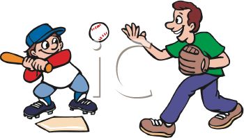 350x199 Royalty Free Clip Art Image Boy Playing Baseball With His Dad