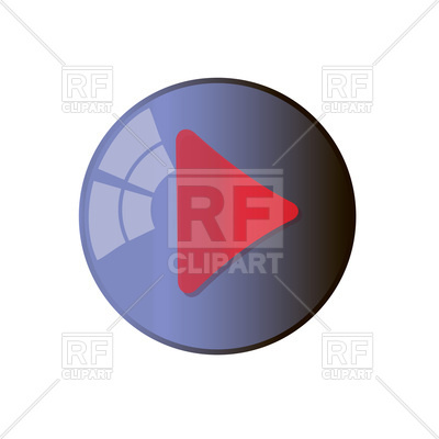 400x400 Play Button Royalty Free Vector Clip Art Image