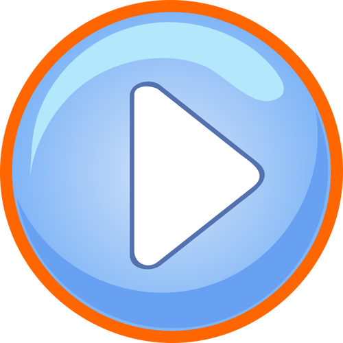 500x500 Blue And Orange Play Button Public Domain Vectors