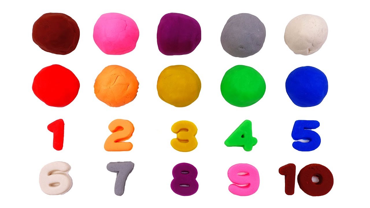1280x720 Make Colorful Numbers With Play Doh Balls Educational L Learn